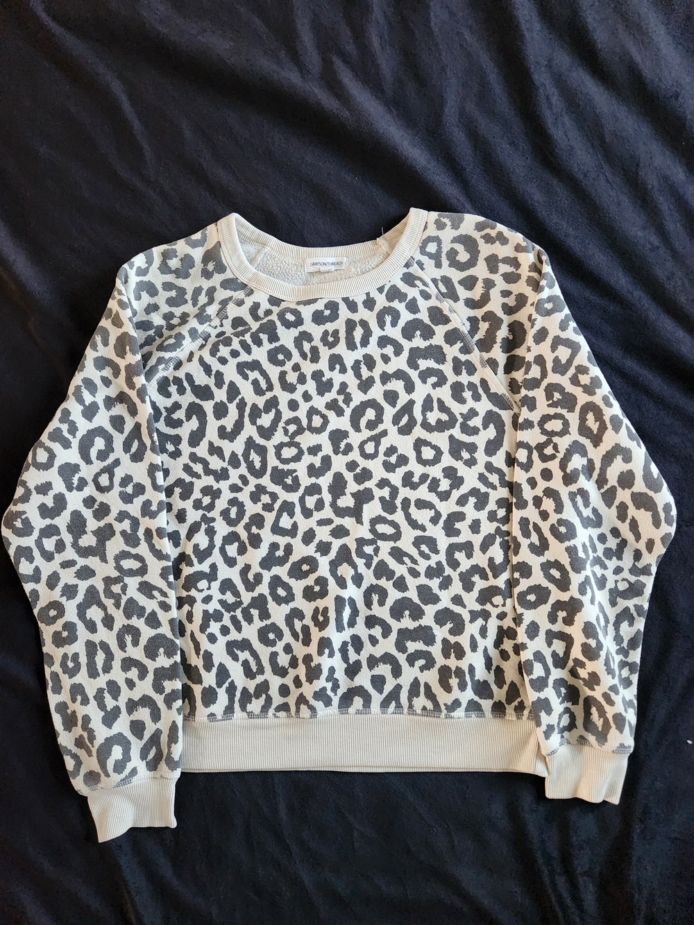 Light Leopard Print Crewneck Sweater
